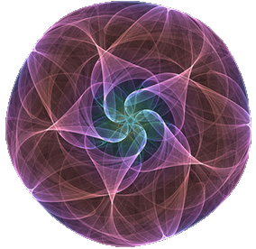 Fractal Violet Flower as Mandala