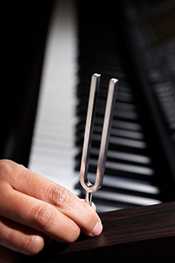 Piano Tuningfork Black and White