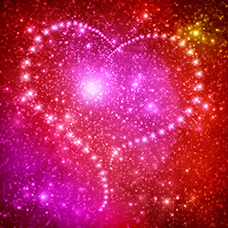 Stars Allign Heart Redpink